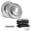 Front Disc Brake Rotors & Ceramic Brake Pads for 2007 Mitsubishi Raider