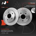 Front Disc Brake Rotors & Ceramic Brake Pads for 2007 Mitsubishi Raider