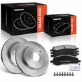 Front Disc Brake Rotors & Ceramic Brake Pads for 2007 Mitsubishi Raider