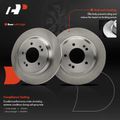 6 Pcs Rear Disc Rotors & Ceramic Brake Pads for 2014 Kia Cadenza