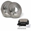 6 Pcs Rear Disc Rotors & Ceramic Brake Pads for 2014 Kia Cadenza