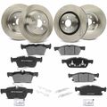 12 Pcs Front & Rear Disc Rotors & Brake Pads for 2016 Ford Edge