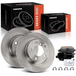 6 Pcs Rear Disc Brake Rotors & Ceramic Brake Pads for Mini R60 Cooper Countryman