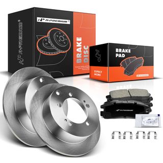 Rear Disc Brake Rotors & Ceramic Brake Pads for Chrysler Sebring Mitsubishi