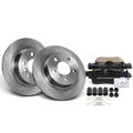 6 Pcs Rear Disc Rotors & Ceramic Brake Pads for BMW I01 i3 2014-2016 4-Door