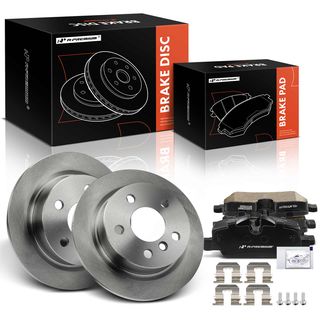 6 Pcs Rear Disc Brake Rotors & Brake Pads for Mini Cooper 2015-2019