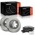 6 Pcs Front Disc Brake Rotors & Ceramic Brake Pads for 2009 GMC Canyon