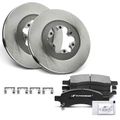 6 Pcs Front Disc Brake Rotors & Ceramic Brake Pads for 2009 GMC Canyon