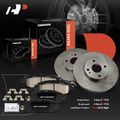 6 Pcs Front Disc Brake Rotors & Ceramic Brake Pads for 2016 Scion iA