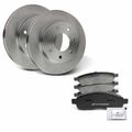 6 Pcs Front Disc Brake Rotors & Ceramic Brake Pads for 2007 Lincoln Mark LT