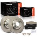 6 Pcs Front Disc Brake Rotors & Ceramic Brake Pads for 2011 BMW 135i