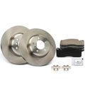 6 Pcs Front Disc Brake Rotors & Ceramic Brake Pads for 2011 BMW 135i