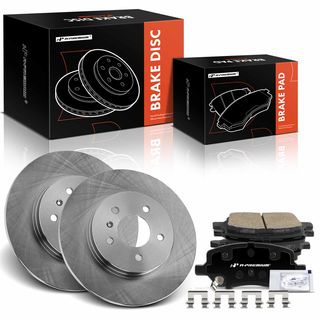 6 Pcs Rear Disc Brake Rotors & Ceramic Brake Pads for Chevy Uplander Pontiac Buick