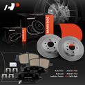 6 Pcs Rear Disc Brake Rotors & Ceramic Brake Pads for 2005 Pontiac Montana