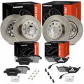 12 Pcs Front & Rear Disc Brake Rotors & Ceramic Pads for 2013 Volkswagen Jetta