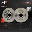 12 Pcs Front & Rear Disc Brake Rotors & Ceramic Pads for 2013 Volkswagen Jetta