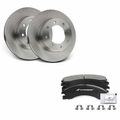 6 Pcs Front Disc Brake Rotors & Ceramic Brake Pads for 2021 Nissan NV3500