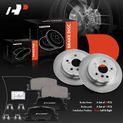 6 Pcs Rear Disc Brake Rotors & Ceramic Brake Pads for Toyota Highlander 01-03 FWD