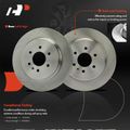 6 Pcs Rear Disc Brake Rotors & Ceramic Brake Pads for 2008 Cadillac SRX