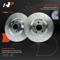 6 Pcs Front Disc Brake Rotors & Ceramic Brake Pads for 2016 Ford Edge