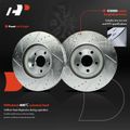 6 Pcs Front Disc Brake Rotors & Ceramic Brake Pads for 2016 Ford Edge