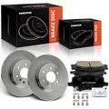 6 Pcs Rear Disc Brake Rotors & Ceramic Brake Pads for 2006 Buick Terraza