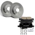 6 Pcs Rear Disc Brake Rotors & Ceramic Brake Pads for 2006 Buick Terraza