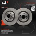 6 Pcs Rear Disc Brake Rotors & Ceramic Brake Pads for 2009 Audi TT Quattro