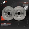 6 Pcs Rear Disc Brake Rotors & Ceramic Brake Pads for 2009 Audi TT Quattro