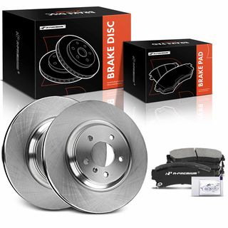 6 Pcs Front Disc Brake Rotors & Ceramic Brake Pads for Buick Lucerne Chevrolet