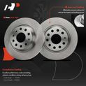 6 Pcs Rear Disc Brake Rotors & Ceramic Brake Pads for 2010 Volkswagen Jetta