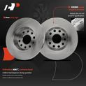 6 Pcs Rear Disc Brake Rotors & Ceramic Brake Pads for 2010 Volkswagen Jetta