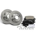 6 Pcs Rear Disc Brake Rotors & Ceramic Brake Pads for 2010 Volkswagen Jetta