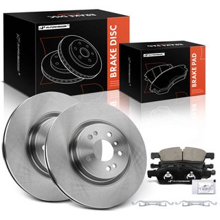 6 Pcs Front Disc Brake Rotors & Ceramic Brake Pads for Benz W166 ML250 ML350