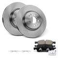 6 Pcs Front Disc Brake Rotors & Ceramic Brake Pads for 2015 Mercedes-Benz ML400