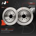 6 Pcs Rear Disc Brake Rotors & Ceramic Brake Pads for 2016 Cadillac ATS