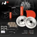 6 Pcs Rear Disc Brake Rotors & Ceramic Brake Pads for 2016 Cadillac ATS