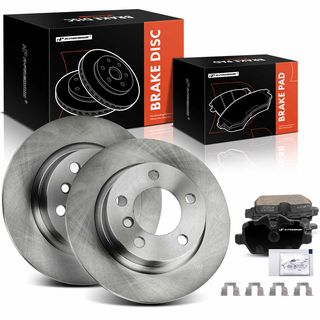 6 Pcs Rear Disc Brake Rotors & Ceramic Brake Pads for Mini R60 R61 Cooper