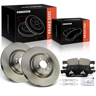 6 Pcs Front Disc Brake Rotors & Brake Pads for Mercedes-Benz GL350 13-16 GLS450