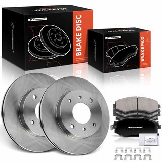 6 Pcs Front Disc Brake Rotors & Ceramic Brake Pads for Nissan Sentra 240SX