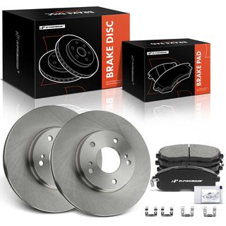 6 Pcs Front Disc Brake Rotors & Ceramic Brake Pads for INFINITI I30 2000-2001