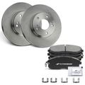 6 Pcs Front Disc Brake Rotors & Ceramic Brake Pads for 2000 INFINITI I30