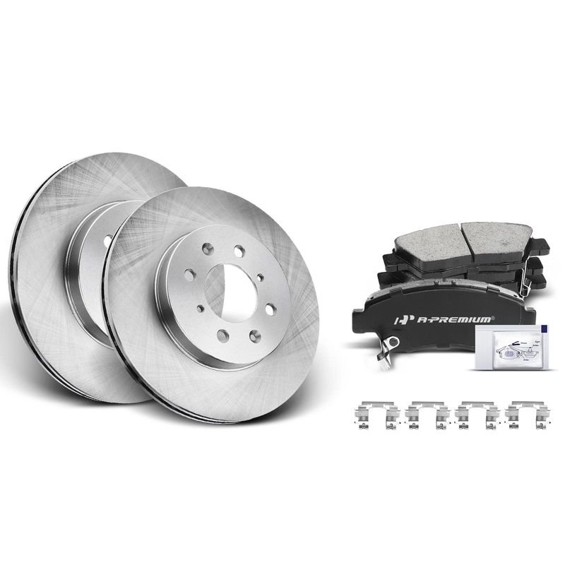 Front Disc Brake Rotors & Ceramic Brake Pads for Honda Civic 1994-1997 Fit 07-08