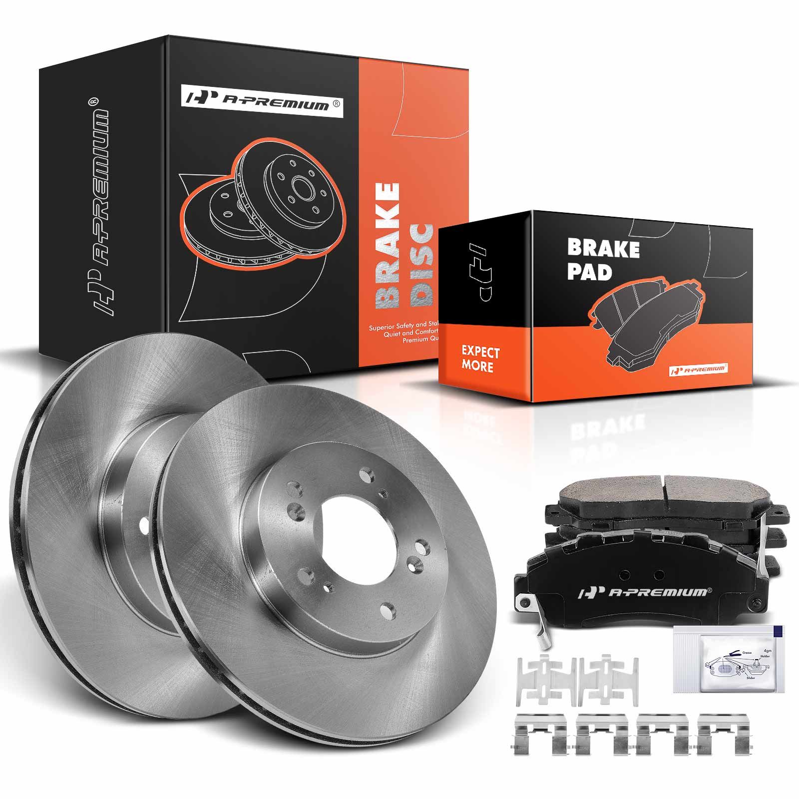 Front Disc Brake Rotors & Ceramic Brake Pads for Honda CR-V Odyssey Acura RL TL