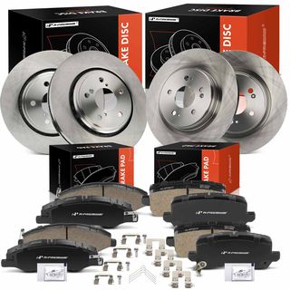 12 Pcs Front & Rear Disc Brake Rotors & Brake Pads for Honda Odyssey 2018-2021