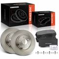 6 Pcs Front Disc Brake Rotors & Ceramic Brake Pads for 2001 Mercedes-Benz CL500