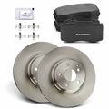 6 Pcs Front Disc Brake Rotors & Ceramic Brake Pads for 2001 Mercedes-Benz CL500