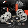 12 Pcs Front & Rear Disc Brake Rotors & Ceramic Brake Pads for 2016 Honda Pilot