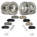 12 Pcs Front & Rear Disc Brake Rotors & Ceramic Brake Pads for 2015 Honda Odyssey