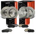 12 Pcs Front & Rear Disc Brake Rotors & Ceramic Brake Pads for 2015 Honda Odyssey